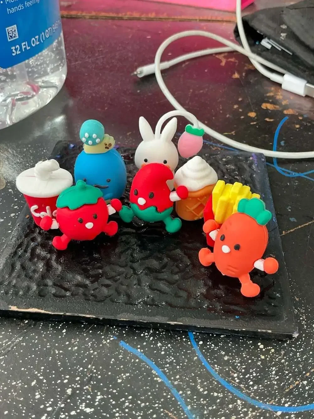 Novelty Food and Character Pencil Topper Eraser Set